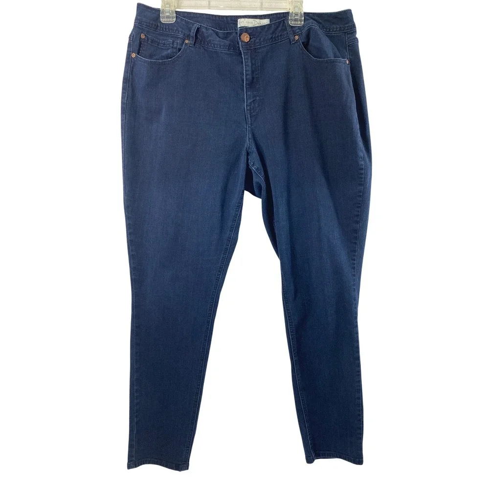 EST 1946 Denim Jeans Women Plus Size 18W Classic Skinny Dark Wash Stretch Indigo